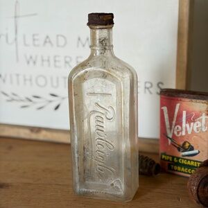 Embossed Clear Glass Bottle - Clear
